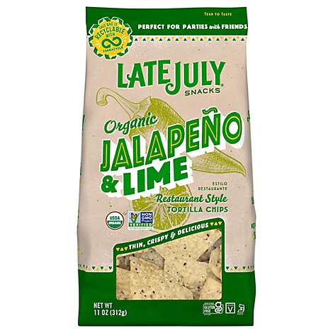 Late July Org Rest Style Tortilla Jalapeno Lime - 11 OZ