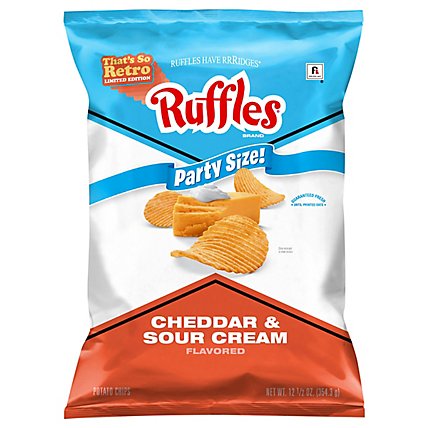Ruffles Potato Chips Cheddar & Sour Cream - 12.5 OZ - Image 1