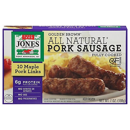 Jones Sausage Golden Brown All Ntrl Pork Links - 7 OZ - Image 3