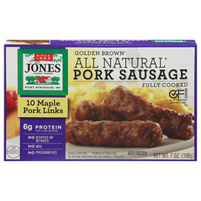 Jones Sausage Golden Brown All Ntrl Pork Links - 7 OZ - Image 3