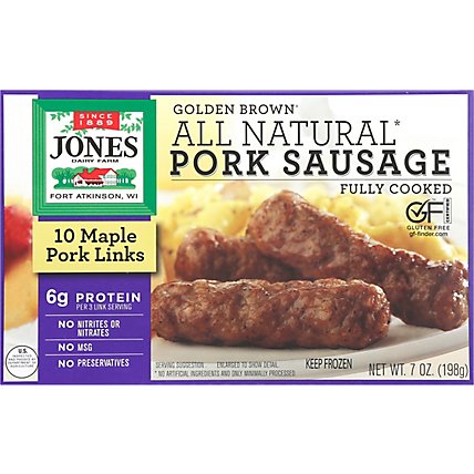 Jones Sausage Golden Brown All Ntrl Pork Links - 7 OZ - Image 2