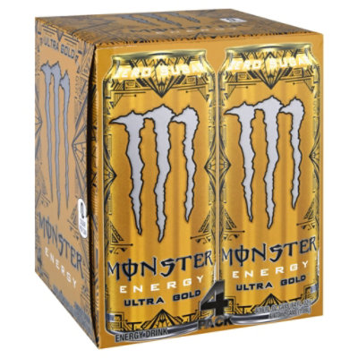 Monster Energy Ultra Gold Sugar Free Energy Drink - 4-16 Fl. Oz. - Image 1