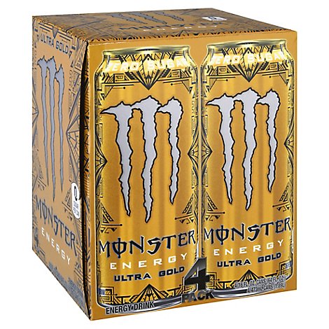 Monster Energy Ultra Gold Sugar Free Energy Drink - 4-16 Fl. Oz.