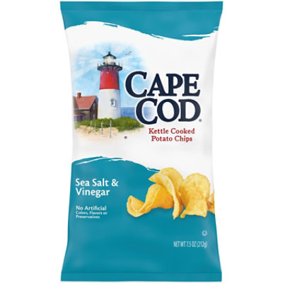 Cape Cod Sea Salt and Vinegar Kettle Cooked Potato Chips - 7.5 Oz - Image 1