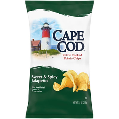 Cape Cod Sweet & Spicy Jalapeno Kettle Cooked Potato Chips - 7.5 Oz - Image 1