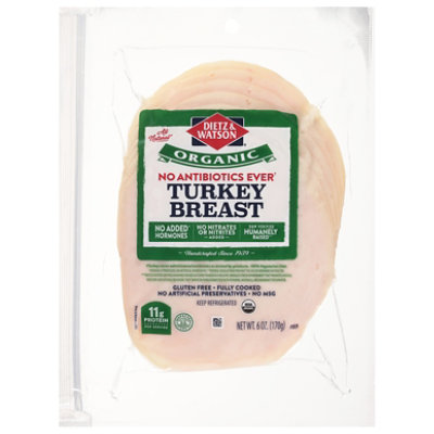 Dietz & Watson Originals Turkey Breast Organic - 6 OZ - Carrsqc