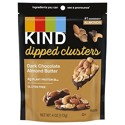 Kind Dipped Clusters Dark Chocolate Almond Butter - 4 Oz - Image 1