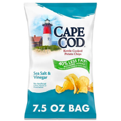 Cape Cod Potato Chip Less Fat Sea Salt/vinegar 7.5z - 7.5 OZ