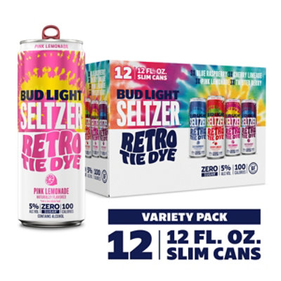 Bud Light Retro Tie Dye Hard Seltzer Variety Pack Cans - 12-12 Fl. Oz.