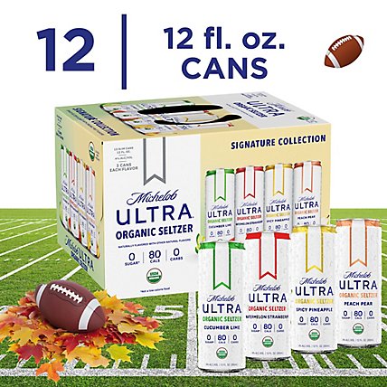 Michelob Ultra Organic Hard Seltzer Variety Pack Slim Cans - 12-12 Fl. Oz. - Image 1
