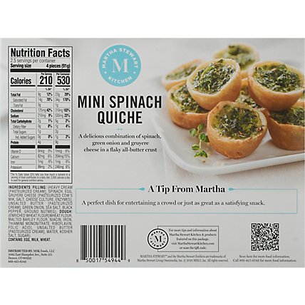 Martha Stewart Ktchn Spinach Quiche Mini - 8 OZ - Image 6