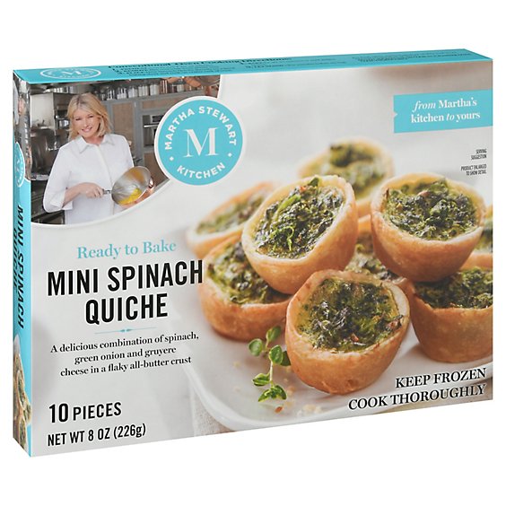 Martha Stewart Ktchn Spinach Quiche Mini - 8 OZ