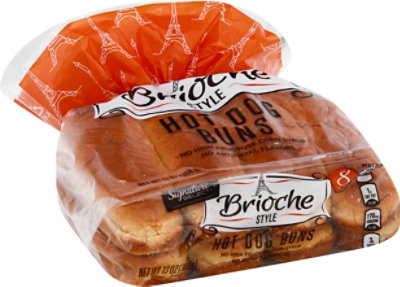 Signature Select Buns Hot Dog Brioche Style 8ct - 13 OZ