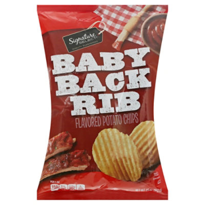  Signature Select Potato Chips Baby Back Ribs P65 - 7.5 OZ 