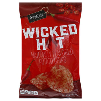Signature Select Potato Chips Wicked Hot P65 - 7 OZ