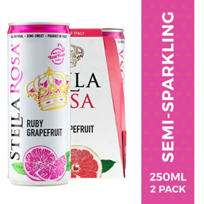 Stella Rosa Ruby Rose Grapefruit Semi Sweet Rose Wine - 2-250 Ml - Image 1