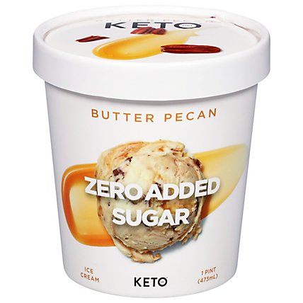 Keto Pint Butter Pecan Ice Cream - 473 Ml - Image 1