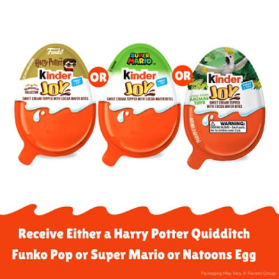 Kinder Joy Egg Sweet Cream & Chocolatey Wafers Bits DC Funko & Harry Potter Funko Pop (May Vary) - Image 2