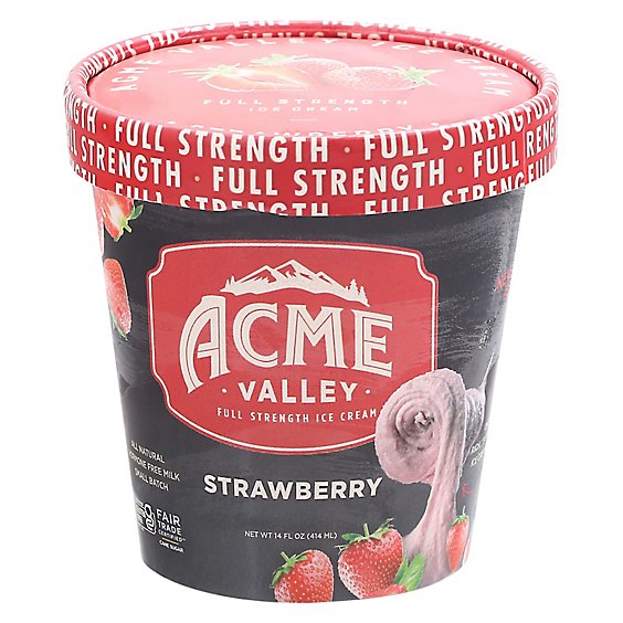 Acme Valley Strawberry Ice Cream - 14 Fl. Oz.