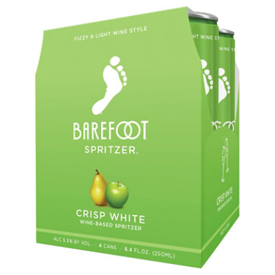 Barefoot Spritzer Crisp White Wine Single Serve Cans - 4-250 Ml - Image 2