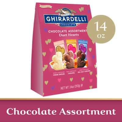 Ghirardelli Assortment Duet Hearts Chocolate - 14 Oz