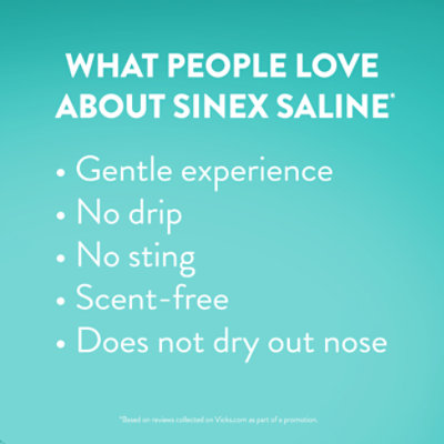 Vicks Sinex Ultra Fine Saline Nasal Mist - 5 Fl. Oz. - Image 7