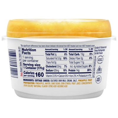 Daisy 4% Cottage Cheese With Pineapple - 6 OZ - Image 5