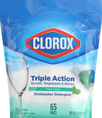 Clorox Triple Action Automatic Dishwasher Pacs - 65 CT - Image 2