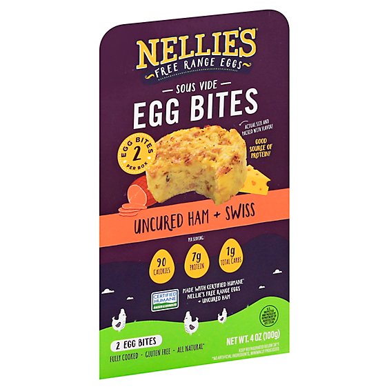 Nellies Sous Vide Egg Bites - Ham&swiss 2 Bites - 2 CT