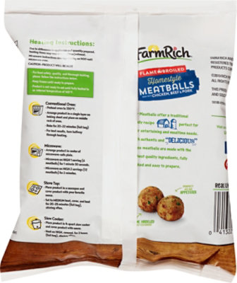 Farm Rich 3 Meat Meatballs - 14 OZ - Image 6