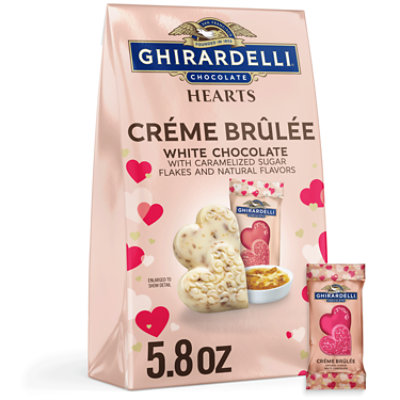 Ghirardelli Duet Hearts Creme Brulee White Chocolate - 5.8 Oz