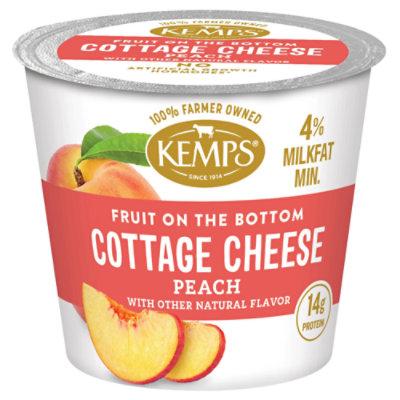 Kemps Peach Cottage Cheese - 5.3 Oz - Image 1