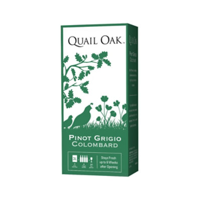 Quail Oak Pinot Grigio Box Wine - 3 LT - Image 1