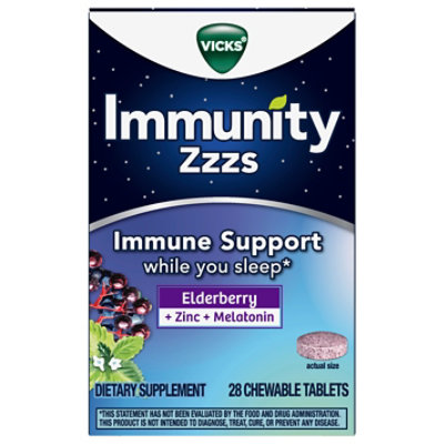 Vicks Immunity Zzzs Immune Support Chewable Tablets - 28 Count - Image 3