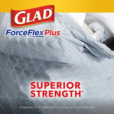 Glad ForceFlexPlus with Clorox Lemon Fresh Scent Tall Kitchen Trash Bags 13 Gallon - 34 Count - Image 5