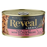 Reveal Cat Food Grain Free Tuna Fillet with Salmon In A Natural Broth Pouch - 2.47 Oz - Image 3