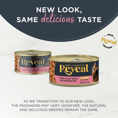 Reveal Cat Food Grain Free Tuna Fillet with Salmon In A Natural Broth Pouch - 2.47 Oz - Image 2