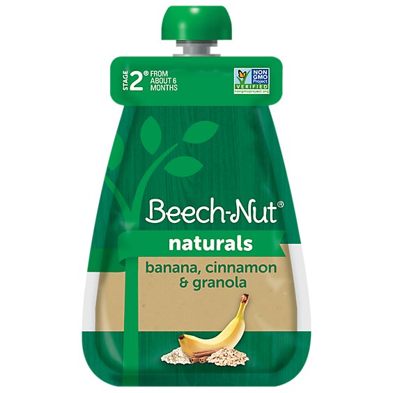 Beech-Nut Naturals Stage 2 Banana Cinnamon & Granola Baby Food - 3.5 Oz