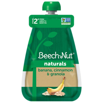 Beech-Nut Naturals Baby Food Stage 2 Banana Cinnamon & Granola - 3.5 Oz