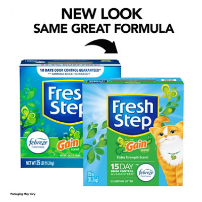 Fresh Step Refreshing Gain Scent Clumping Cat Litter With Febreze - 25 Lbs - Image 3