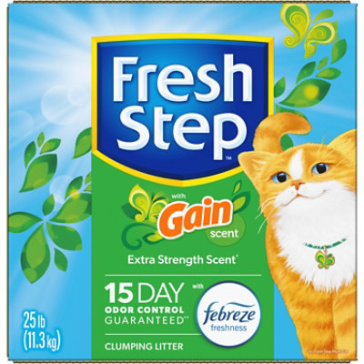 Fresh Step Refreshing Gain Scent Clumping Cat Litter With Febreze - 25 Lbs - Image 2