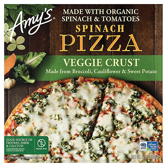 Amys Pizza Spinach Veggie Crust - 10.15 OZ
