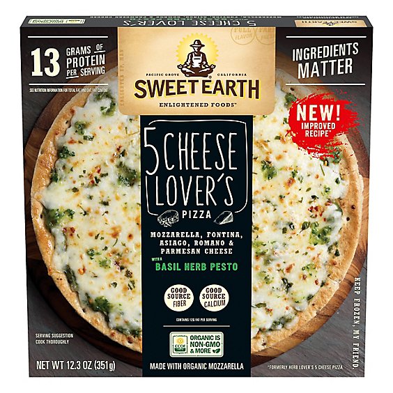 Sweet Earth Pizza 5 Cheese Lovers - 12.3 OZ