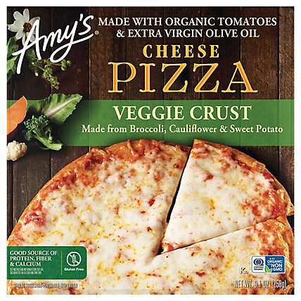 Amy's Gluten Free Cheese Veggie Crust Pizza - 9.1 Oz - Image 1
