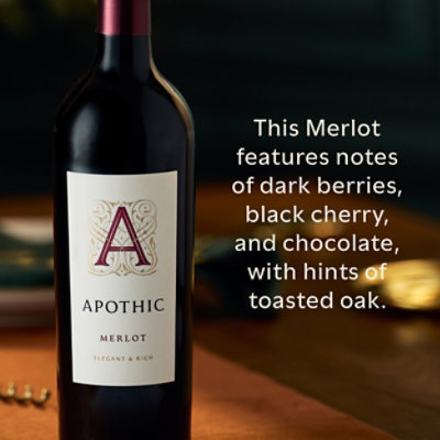 Apothic Merlot Wine - 750 ML - Image 4