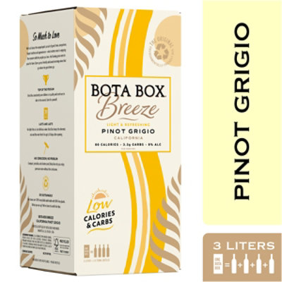 Bota Box Breeze Pinot Grigio White Wine - 3 Liter - Image 1