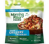 MorningStar Farms Crumbles Plant Based Protein Vegan Meat Grillers - 12 Oz