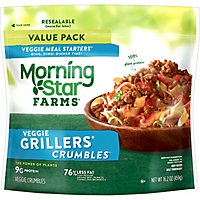 MorningStar Farms Crumbles Plant Based Protein Vegan Meat Grillers - 16.2 Oz - Image 2