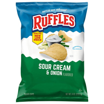 Ruffles Potato Chips Sour Cream & Onion - 8 OZ