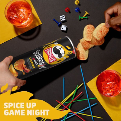 Pringles Scorchin Potato Crisps Chips Cheddar Spicy Snacks - 5.5 Oz - Image 4